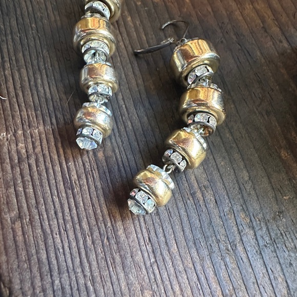 Vintage 1990s costume jewelry chandelier earrings - Picture 6 of 13